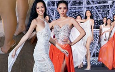 Hoa hậu Bảo Ngọc tinh tế đổi giày để sánh bước cùng Tiểu Vy khiến netizen tấm tắc khen ngợi