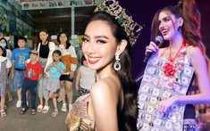 Cùng là Miss Grand, Thùy Tiên nhận nuôi 15 em bé, hoa hậu Brazil uốn éo trên sân khấu kiếm tiền từ fans