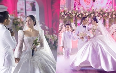Khánh Thi nghẹn ngào nước mắt cảm ơn Phan Hiển trong lễ cưới: 'Em chưa yêu ai nhiều như anh'