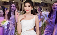 Đỗ Thị Hà ăn mừng đứt cả giày vì bắt được hoa cưới, vừa hết nhiệm kỳ đã có vía lấy chồng