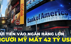 Gửi tiền vào 5 ngân hàng lớn nhất, người Mỹ mất 42 tỷ USD/quý