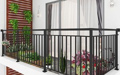 Mẫu lan can sắt ban công đơn giản, hiện đại