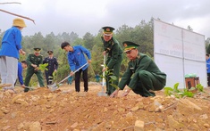 Đồn Biên phòng Bắc Sơn tổ chức trồng cây vì một biên giới xanh, hòa bình, hữu nghị