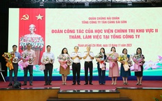 Đoàn công tác Học Viện Chính trị khu vực 2 thăm và làm việc tại Tổng công ty Tân Cảng Sài Gòn