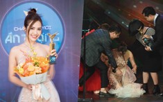 Huyền Lizzie lên tiếng về sự cố ngã trên sân khấu VTV Awards