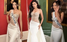 Ngày 7 ở Miss Universe 2022: Ngọc Châu dự tiệc tối với váy dạ hội trắng, thanh lịch nhưng vẫn đầy quyến rũ