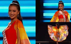 Ngọc Châu 'đốt mắt' fans với phần diễn bikini nóng bỏng, khoe áo choàng đầy ý nghĩa tại bán kết Miss Universe 2022