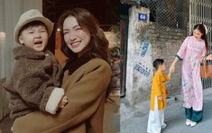 Hoà Minzy cho bé Bo diện áo dài đi chúc Tết, đáp trả netizen khi bị nói mải mê làm việc bỏ bê con