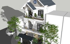 Kiến trúc sư tư vấn thiết kế nhà ống 3 tầng 7x9m thoáng đẹp
