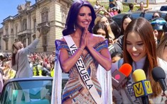 Á hậu 1 Miss Universe 2022 trở về Venezuela, gây tắc nghẽn giao thông khi diễu hành trên phố