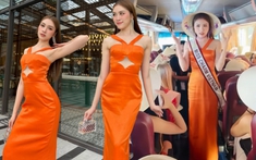 Miss Charm 2023: Thanh Thanh Huyền diện cả cây cam nóng rực, quảng bá nón lá Việt Nam với bạn bè quốc tế