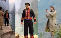 Phương Oanh lộ chân dung đầu bù tóc rối, quần áo xộc xệch tựa “ma Vô Diện” khi chụp ảnh cho Shark Bình