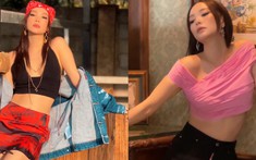 Minh Hằng diện áo croptop khoe vòng 2 phẳng lì, xóa tan tin đồn mang thai