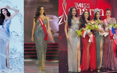 Cùng chọn váy dạ hội sóng nước: Mỹ nhân Brazil ẵm vương miện Miss Charm, Ngọc Châu bị chê nhạt nhòa