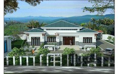 Tư vấn thiết kế nhà cấp 4 mái Thái hiện đại 2 phòng ngủ