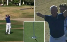 VIDEO độc lạ golf: VĐV một tay vung gậy, đánh thẳng vào lỗ cách 138m