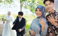 Đạt Villa tung ảnh cưới ngọt ngào như chuyện cổ tích, Vidha vẫn giữ vẻ đẹp truyền thống Indonesia