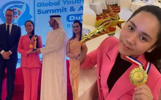 Hoa hậu Bella Vũ nhận giải thưởng Lãnh đạo Thanh niên Toàn cầu 2023