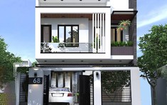 Tư vấn thiết kế nhà ống 2 tầng 3 phòng ngủ hiện đại