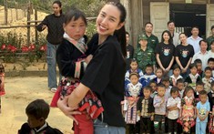 Thùy Tiên tái ngộ team Quang Linh xây trường học tại Nghệ An, netizen xuýt xoa: 'Cô Tiên đời thường'