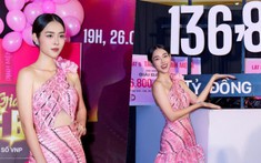 Diệp Bảo Ngọc diện bộ váy làm từ 2.000 tấm vé số trong buổi ra mắt 'Lật mặt 6'