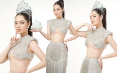 Hoa hậu Nông Thúy Hằng đội vương miện 3 tỷ, 'thả thính' thi quốc tế sau 1 năm đăng quang