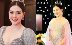 Ca sĩ Kim Thoa diện váy dạ hội trăm triệu được đấu giá tại Hoa hậu Doanh nhân Thành đạt Hoàn cầu 2023