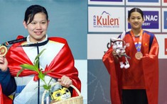 Ánh Viên động viên tinh thần 'đàn em' Thúy Hiền sau kỷ lục tại SEA Games 32
