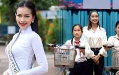 Hoa hậu Ngọc Châu trao nhà tình thương, học bổng, xe đạp cho học sinh nghèo hiếu học tại Long An