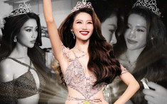 Diện lại đầm đăng quang tại Miss Grand Việt Nam 2022, á hậu Quỳnh Châu rạng rỡ trong khoảnh khắc “final walk”