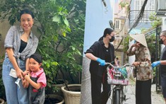 Trà Ngọc Hằng cùng con gái trao hàng trăm phần quà từ thiện cho bà con khó khăn mùa Vu lan