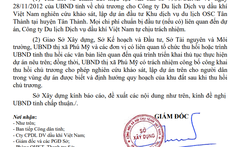 Thu hồi dự án Khu dịch vụ du lịch OSC Tân Thành thị xã Phú Mỹ
