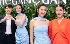 'Mẹ bầu' Lê Âu Ngân Anh khoe sắc mặn mà ở cuối thai kỳ, rạng rỡ thả dáng cùng Á hậu Quốc tế Thúy Vân