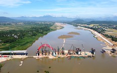 Cầu 850 tỉ đồng bắc qua sông Trà Khúc đạt 55% tiến độ, cần hơn 1 năm nữa mới hoàn thành