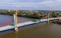 Tháng 11 sẽ hoàn thành cây cầu 576 tỉ đồng bắc qua sông Vàm Cỏ Tây kết nối nội tỉnh Long An