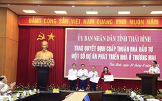 Thái Bình trao quyết định chấp thuận nhà đầu tư 3 dự án khu đô thị mới