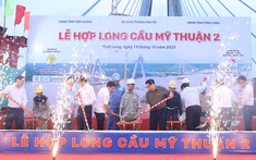Cầu Mỹ Thuận 2 hợp long, “chạy đua” để thông xe vào cuối năm 2023