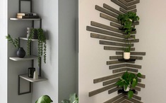 Mẫu thiết kế kệ góc tường trang trí cho nhà đẹp