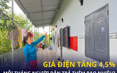 Giá điện tăng 4,5%,·người dân phải trả thêm bao nhiêu tiền mỗi tháng?
