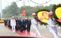 Lãnh đạo Đảng, Nhà nước vào Lăng viếng Chủ tịch Hồ Chí Minh nhân dịp Tết Nguyên đán 2024