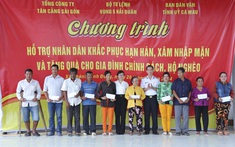 Quân chủng Hải quân hỗ trợ khắc phục hạn hán, xâm nhập mặn tại Cà Mau ​