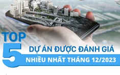 Top 5 dự án được đánh giá nhiều nhất tháng 12/2023