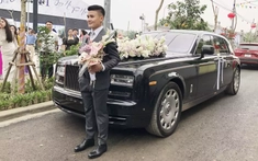 Tiền vệ Quang Hải đưa Thanh Huyền về dinh trên chiếc xe siêu VIP Rolls-Royce Phantom Series II