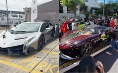 Lộ diện hình ảnh siêu phẩm Lamborghini Veneno dạo phố cùng Koenigsegg Regera của Hoàng Kim Khánh