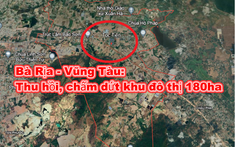 Bà Rịa - Vũng Tàu thu hồi, chấm dứt dự án khu đô thị 180ha tại Phú Mỹ