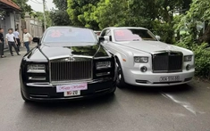 Dàn xe siêu sang Rolls-Royce cùng nhiều xe khủng làm xe hoa cho lễ ăn hỏi con trai đại gia buôn bán xe sang ở Hà Nội