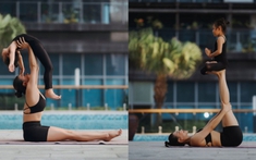 'Ái nữ' của Trà Ngọc Hằng tập yoga chuyên nghiệp, thể hiện loạt động tác khó nhằn