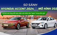 So sánh Hyundai Accent 2024 và mô hình 2023: Thế hệ mới thay đổi toàn diện với nhiều thứ "ngon" trong tầm giá