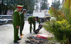 Sa Pa tiêu hủy 676 vũ khí, vật liệu nổ và công cụ hỗ trợ thu hồi từ nhân dân