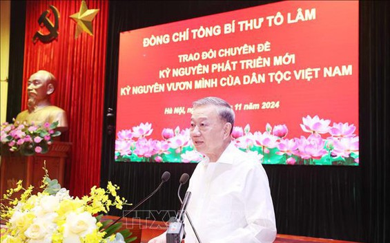 Tổng Bí thư Tô Lâm trao đổi chuyên đề 'Kỷ nguyên phát triển mới - Kỷ nguyên vươn mình của dân tộc Việt Nam'